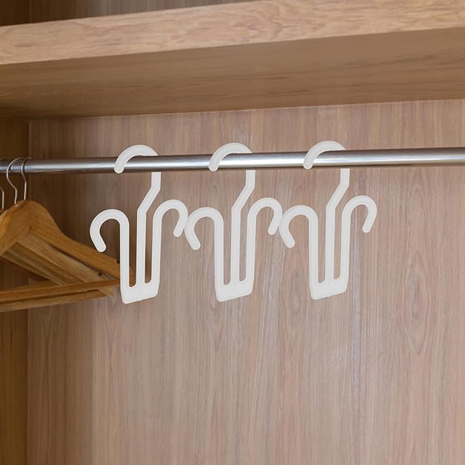 Veemoon 20pcs Thickened White Plastic Shoe Hanging Hooks for Slippers Sandal Holders Shoe Drying Rack Home Closet Organizer