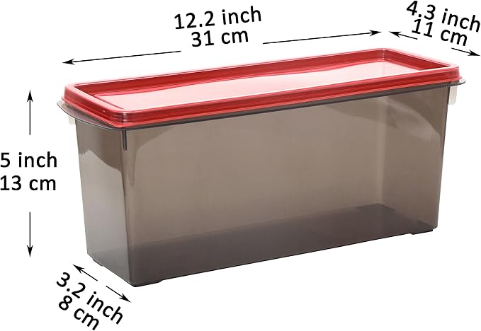 Youngever 2 Pack 100OZ Large Plastic Food Container, Plastic Pasta Containers Organizers, Large Meal Prep Containers and Storage