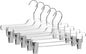 Quality Lucite Acrylic Clear Skirt Pants Trousers Bottom Hangers with Adjustable Chrome Metal Clips, Made of Clear Acrylic for a Luxurious Look and Feel with Swivel Hook (Clear - Pant/Skirt, 5)