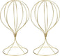 uxcell Metal Hat Display Stand 2 Pack Tabletop Hat and Wig Rack Modern Women Closet Holder for Baseball Cap, Fedora Hat, Cowboy Hat - Gold