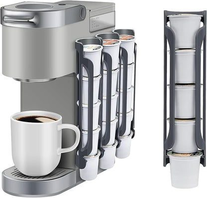 K Cup Holder for Keurig: Coffee Pod Holders for Counter Small Space - Kcup holders for Wall Mount (3, Gray)