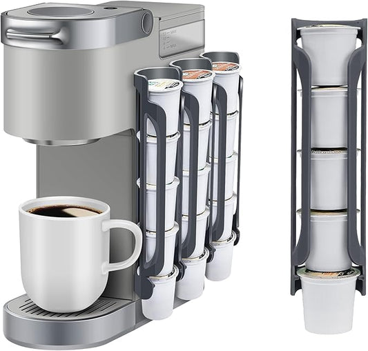 K Cup Holder for Keurig: Coffee Pod Holders for Counter Small Space - Kcup holders for Wall Mount (3, Gray)