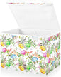 senya Easter Storage Baskets Collapsible Storage Bins with Lids, Easter Bunny Eggs in Grass Flowers Storage Boxes Clothes Baskets for Organizing