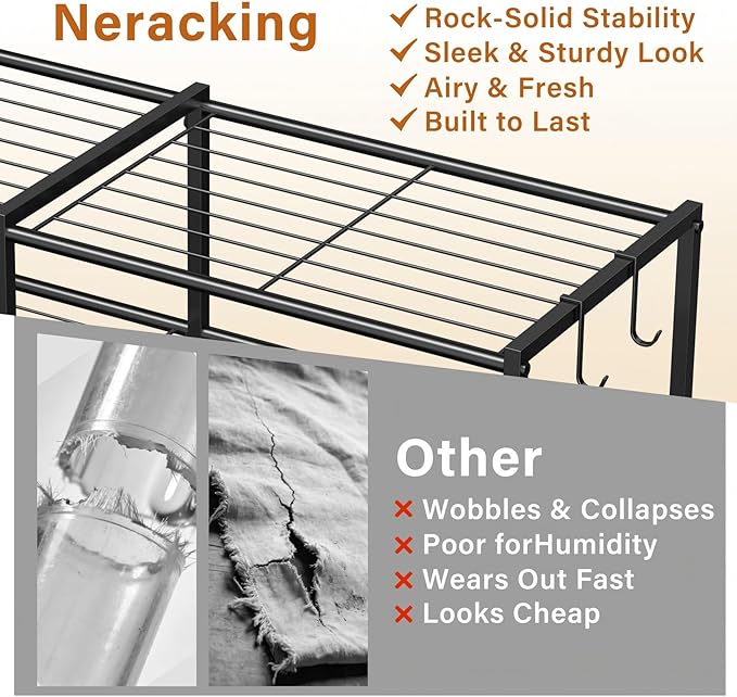 4-Tier Metal Shoe Rack for Entryway Closet, Heavy Duty Metal Shoe Organizer Storage Shelf with Tall Boot Space, Space Saving Free Standing Shoe Tower for Garage Bedroom Hallway, Black