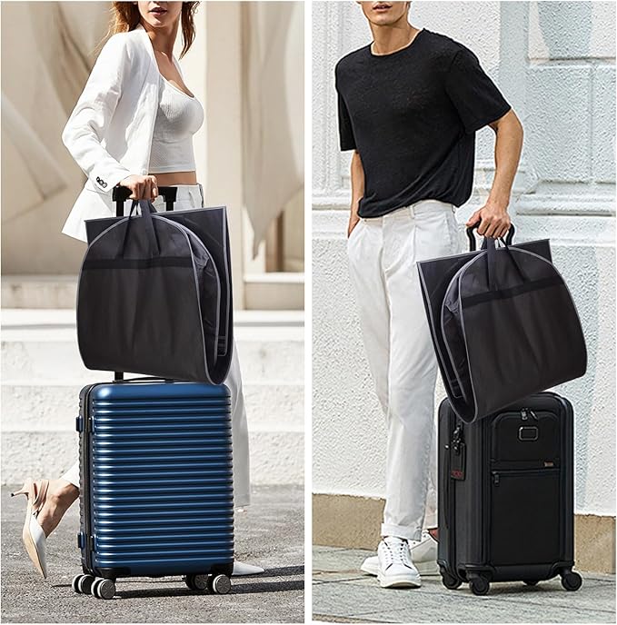 43" Garment Bag for Travel and Storage, Suit Bag with Duffle Design, Ideal for Hanging Clothes, Blazers, Dresses, Coats, and Wardrobes (1 Pack)
