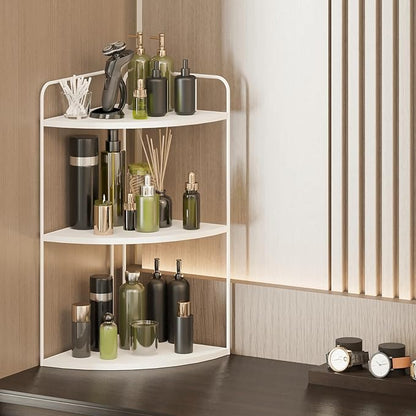 Forest Angle Bathroom Counter Organizer,Countertop Organizer,Vanity Organizers,Bathroom Storage,Bathroom Sink Caddy,Counter Shelf,Corner Counter,Corner Shelves(White)