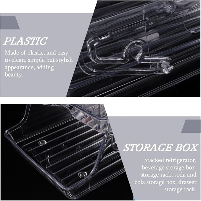 Didiseaon storage rack dispenser bin for refrigerator beverage can storage organizer fruit containers for fridge soda rack convenient soda holder can organizer drink container plastic beer