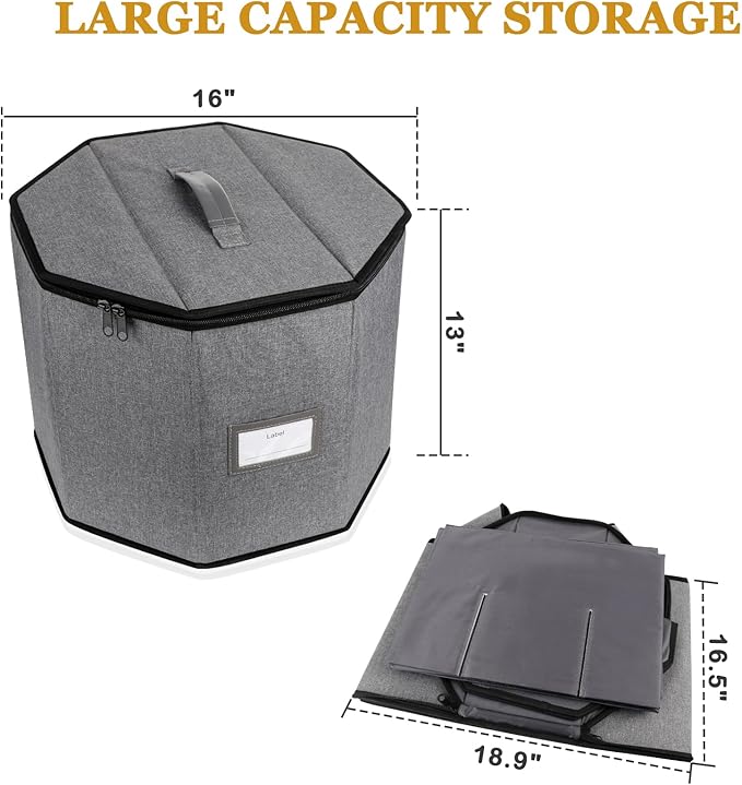 Hat Storage Box, Hat Boxes for Women/Men Storage,Foldable Travel Hat Box with Lids,Large Hat Boxes,Stuffed Animal Toy Storage,Hat Storage Organizer for Hanging on Suitcase