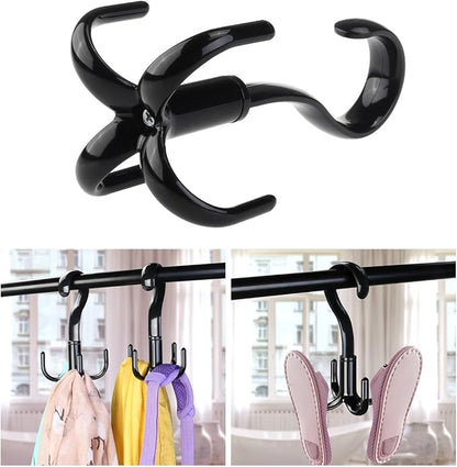 TinkSky Belt Hanger Scarf Tie Rack Holder Hook for Closet Organizer 360 Degree Rotating 3 Pack