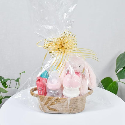 ABenkle Small Storage Basket - Mini Cotton Rope Woven Shelf Basket, Cute Boho Decorative Toy Dog Cat Container for Nursery, Bedroom, Spa, Empty Gift - XS, Brown