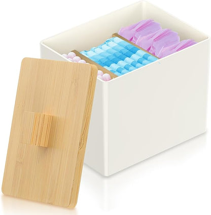 The Flow Box Co.® Period Organizer Kit | Tampon & Pad Organizer Storage Box | Feminine Hygiene Organizer for Bathroom, Dorm, Office & School | Tampon Holder