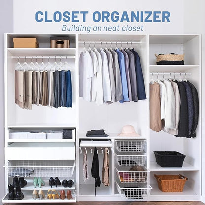 HOUSE DAY Grey Velvet Hangers 60 Pack, Non Slip Felt Hangers, Heavy Duty Velvet Clothes Hanger, Ultra Slim Hanger Space Saving, Perfect for Shirt, Suits, Pants