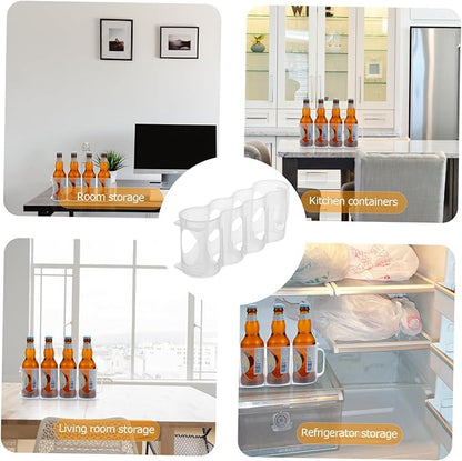 CHILDWEET 2pcs Fridge Can Dispenser Beer Refrigerated Holder Storage Box for Drinks Can Storage for Refrigerator Seasoning Jar Crisper
