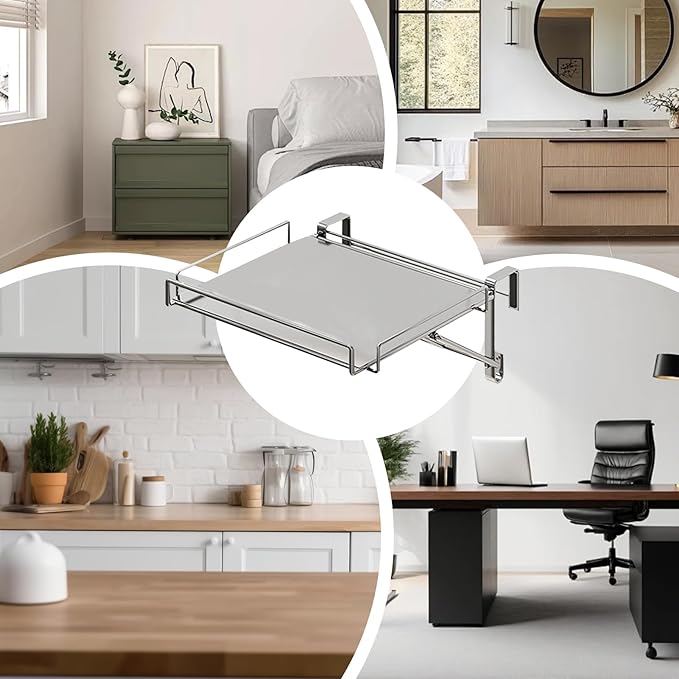 Cabinet Door Organizer – Foldable Storage Hanger with Stainless Steel Frame | Compact Adjustable Organizer Space Saving Design for Cabinet Door Home Kitchen Bathroom Shelving