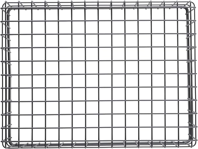 G.E.T. WB-1294-MG Rectangular Metal Storage Wire Basket for Pantry, Produce and More, 9" x 6" x 4"