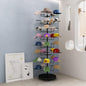 8 Tier Hat Rack with 40 Hooks for Hanging Hats or Wigs, Freestanding Hat Rack Stand, Metal Hat Organizer Rack, Rolling Retail Hat Display Rack for Home/Store (Black,8 Tier)