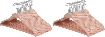 Elama Home 20 Piece Biodegradable Coat Hangers in Pink (ELH-20) (Pack of 2)