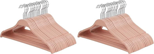 Elama Home 20 Piece Biodegradable Coat Hangers in Pink (ELH-20) (Pack of 2)