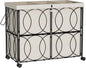 Laundry Hamper with 3 Section, Large 180L Rolling Laundry Basket with Wheels, Metal Heavy Duty Laundry Hamper with Detachable Bags, Dirty Clothes Hamper Organizer for Bedroom, Bathroom(Beige)