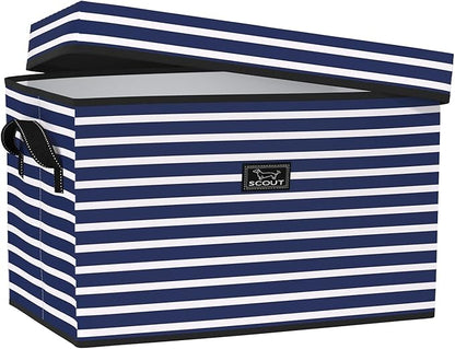 SCOUT Rump Roost LG - Large Lidded Storage Bin with Handles, Collapsible, Stackable, Doubles as Seat or Table, Holds 90 Lbs