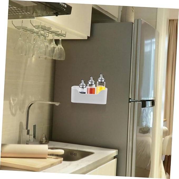 GLEAVI 2pcs Wall Mount Organizer for Kitchen Bathroom Office Adhesive Cabinet Door Shelves Compact Space-saver