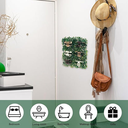 4 Pcs Claw Clip Organizer, Green Grass Hair Clip Holder, Storage Decoration Display for Women Wall, Door, Closet