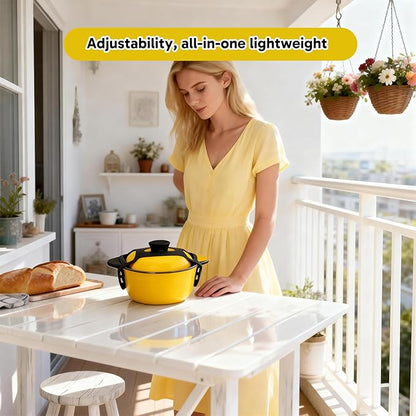 3 Pcs Crockpot Lid Holder Set, 1 Lid Strap and 2 Spill-Proof Rack Holders, Universal Fit for 6/7/8 Quart, Heat-Resistant, Secure Pot Lid Accessories for Kitchen Cooking
