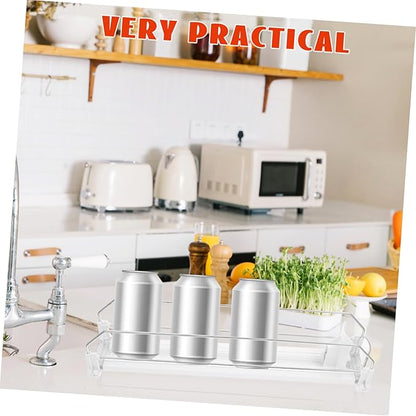 Modern Beverage Storage Box Fridge Drink Organizer Soda Can Dispenser Pusher Glide Touchless for Refrigerator Supermarket Display
