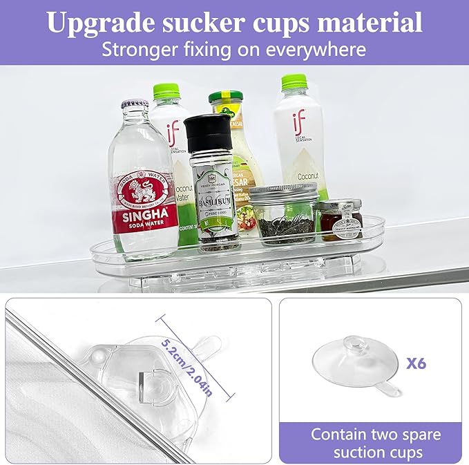 Incostar 360° Rotating Lazy Susan Turntable Organizer - Multifunctional 11.8" x 8.7" Rectangular Organizer for Refrigerator, Cabinet, Pantry, and Kitchen Countertop