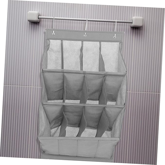 ULTECHNOVO 12Grid Over Door Shoe Storage Mounted Organizer for Shoes Boots and Accessories for Space Optimization Bathrooms Bedrooms