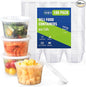 AOZITA 100 Sets 16 oz Plastic Deli Containers With Lids, Airtight Food Storage Containers, Freezer/Dishwasher/Microwave Safe, Takeout Meal Prep Storage