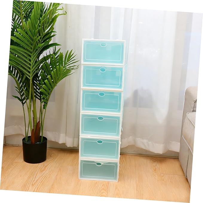 6pcs Shoe Boxes Lids Included Thicken Storage Boxes for Shoes Organize Your Home