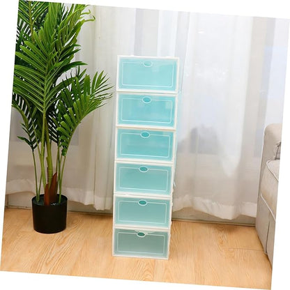 6pcs Shoe Boxes Lids Included Thicken Storage Boxes for Shoes Organize Your Home