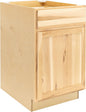 Quicklock RTA (Ready-to-Assemble) | Base Kitchen Cabinets - Shaker Style | Made in America (Raw Hickory, 24" Wx34.5 Hx24 D Base)