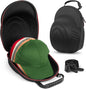 Hard Hat Case for Baseball Caps, Baseball Hat Organizer with Carrying Handle & Shoulder Strap, Hat Carrier Case for Travel, Baseball Hat Organizer Holder for 6 Baseball Caps, Black