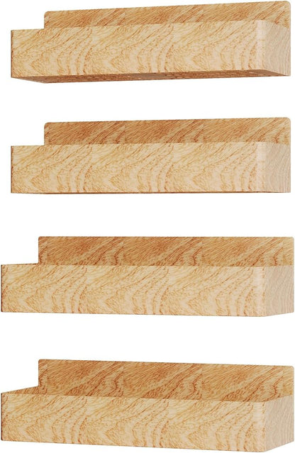 Mystozer Magnetic Spice Rack for Refrigerator, Kitchen Organizer and Storage Shelf, Woodgrain (4 Pack)…