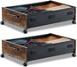 VEVOR Under Bed Storage with Wheels, 36.0 x 18.1 x 7.3 inch, Underbed Containers with Clear Lid, Underbed Shoe Organizer, Rolling Under the Bed Storage Bins for Clothes Shoes Blankets Bedroom, 2 Pack