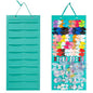 Large Claw Clip Organizer 10 Layer Hair Accessories Display Holder - Hair Claw Clips Display Stand Holder for Wall, Door, Closet (Mint Green-A)