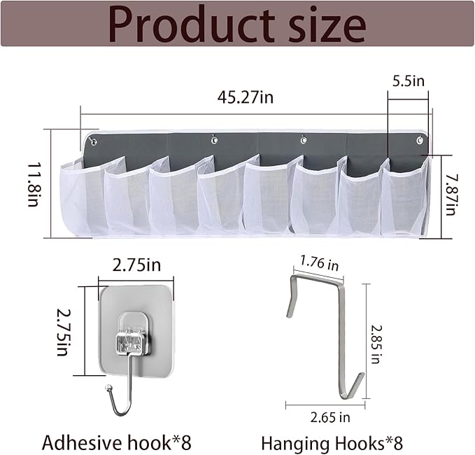 Rv Shoe Storage Solutions, 2 Pcs Hanging Shoe Organizer for Bedside, 16 Extra Large Pocket with Sturdy Hooks And Sticky Hook, Space Organization for Rv Campers More Than Just Shoes (Black)