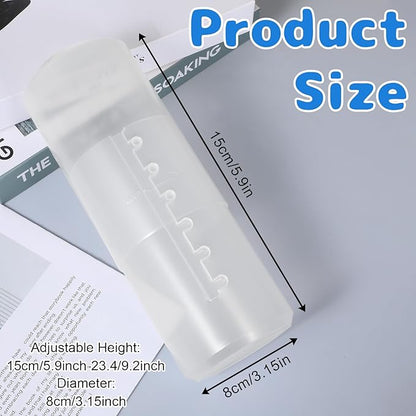 Retractable Makeup Brush Holders Plastic Clear Portable Cosmetic Organizer Travel Makeup Accessories Cups with Lid Dustproof Brushes Storage Case Brushes Organizer for Women Makeups Artist