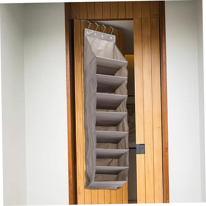 Wall Hanging Storage Bag Multi Functional Door Organizer for Shoes and Accessories Grey Easy Installation Space Saving Closet