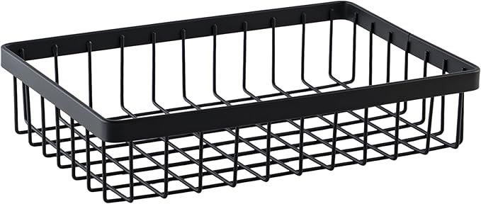 G.E.T. WB-962-MG Rectangular Metal Storage Wire Basket for Pantry, Produce and More, 9" x 6" x 2", Gray