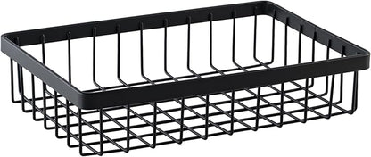 G.E.T. WB-962-MG Rectangular Metal Storage Wire Basket for Pantry, Produce and More, 9" x 6" x 2", Gray