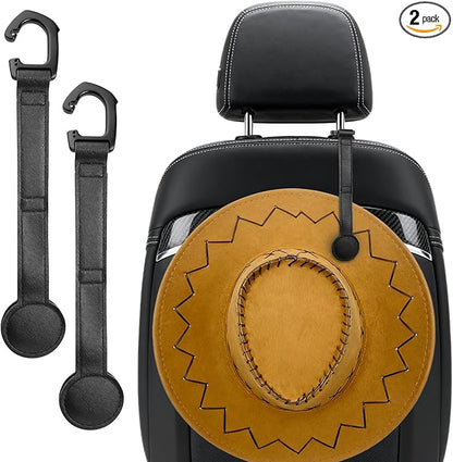 2 Pcs Cowboy Hat Holder Magnetic Leather for Truck