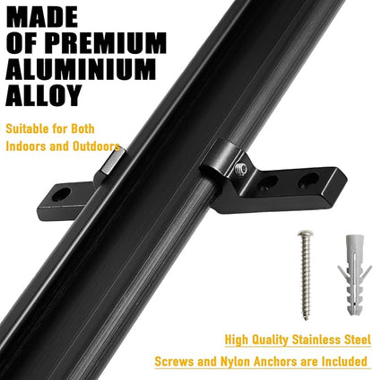 CyclingDeal Bike Wall Mount Rack - Adjustable Indoor Outdoor Storage Vertical Cycling Hook Hanger Organiser - Safe & Secure for Storing MTB Road Bicycles in Garage or Home - Upgraded 6 Bikes