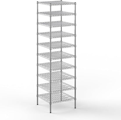 24" Deep x 24" Wide x 86" Height Wire Shelving Kit | 10-Tier | NSF Commercial Storage Rack Unit
