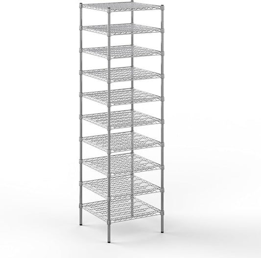 24" Deep x 24" Wide x 86" Height Wire Shelving Kit | 10-Tier | NSF Commercial Storage Rack Unit