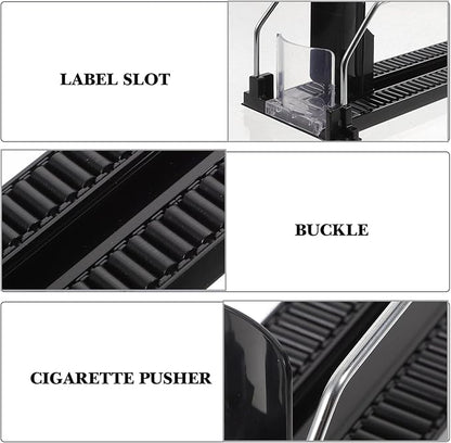 OSALADI Propeller Beverage Slide Out Rack Drink Dispenser for Fridge Drink Display Holder Glide Pusher Fridge Can Soda Can Lids Plastic Trays Shelf Pusher Machine Drinks Carriage To Rotate