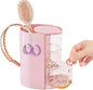 Hair Accessories Organizer with 2 Hooks,3-Layer Rotatable Hair Tie Organizer With Hair Brush Holder,Vanity Organizers For Girls (Pink)