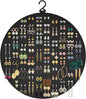 Earring Organizer, Hanging Earring Holder Holds Up to 128 Pairs, Stud Earring Organizer Storage, Round Earring Display Earring Holder Organizer for Women Girls-Black A